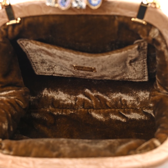 DOLCE & GABBANA Beaded Angel Kiss Lock Chain Crossbody Bag - Picture 6 of 6